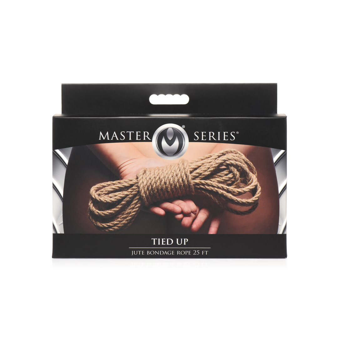 Bondage-Seil Festgebunden Jute Braun