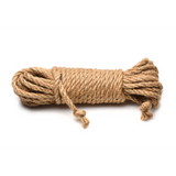 Bondage-Seil Festgebunden Jute Braun