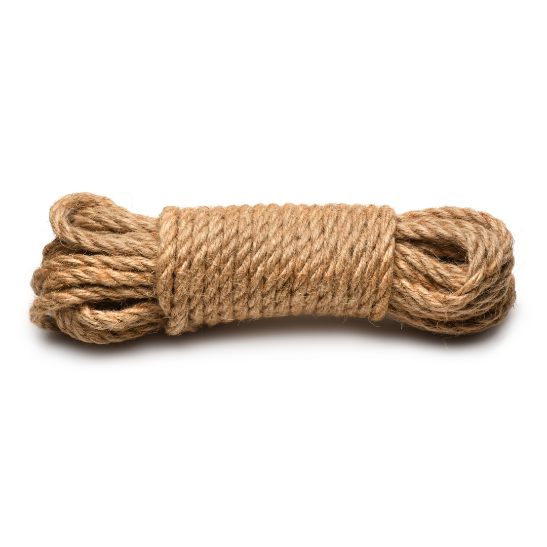 Bondage-Seil Festgebunden Jute Braun