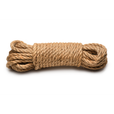 Bondage-Seil Festgebunden Jute Braun