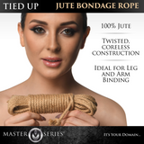 Bondage-Seil Festgebunden Jute Braun
