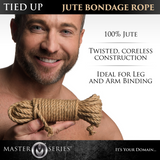 Bondage-Seil Festgebunden Jute Braun
