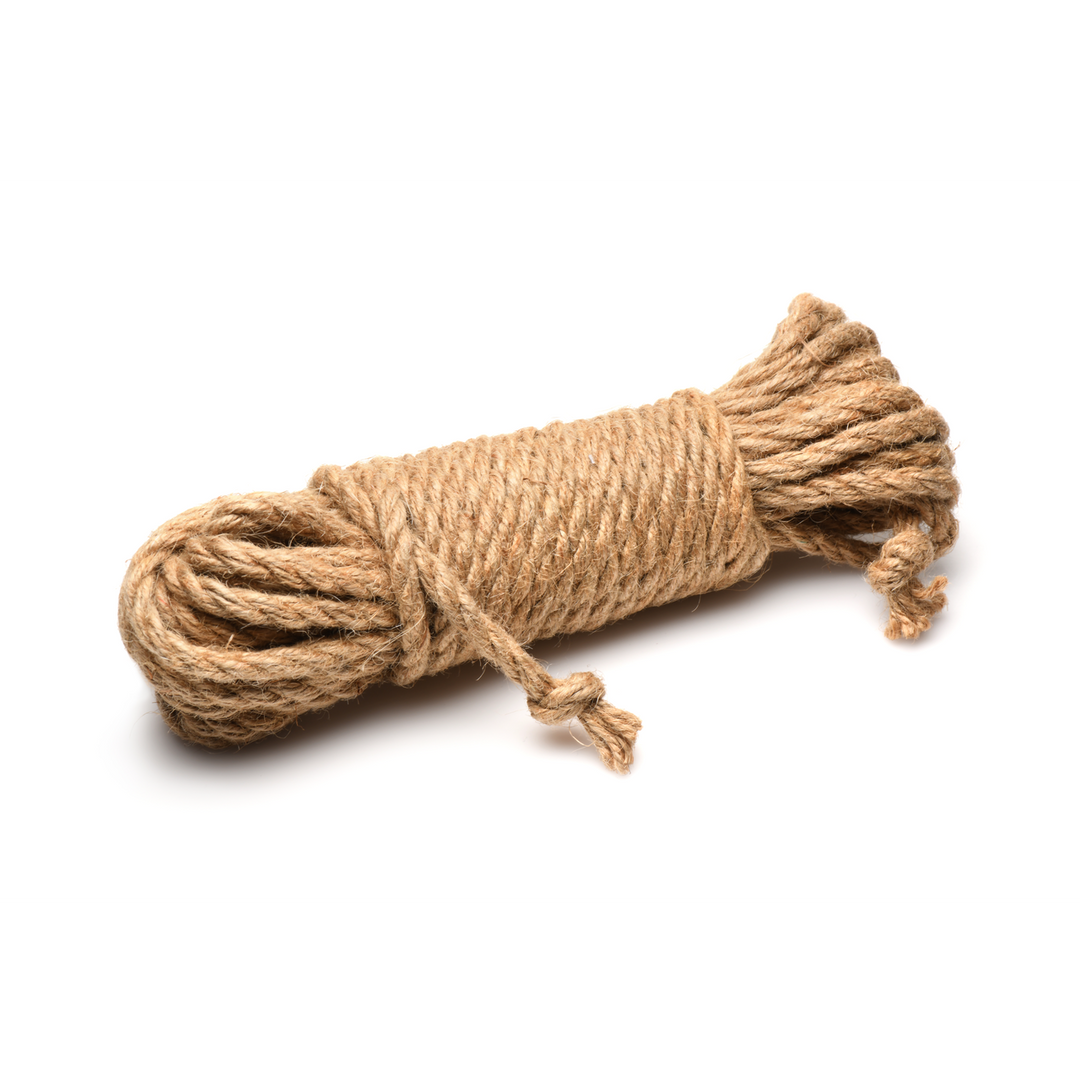 Bondage-Seil Festgebunden Jute Braun