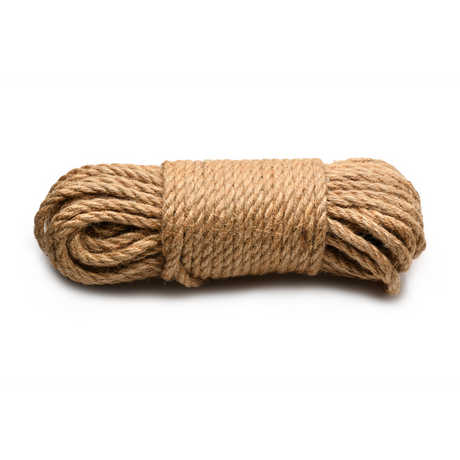 Bondage-Seil Festgebunden Jute Braun