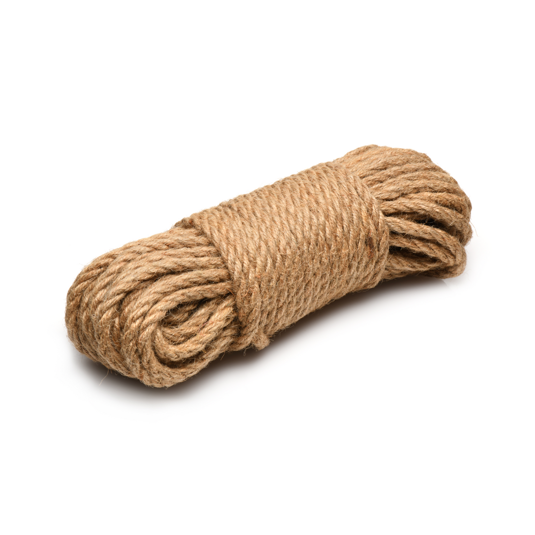 Bondage-Seil Festgebunden Jute Braun