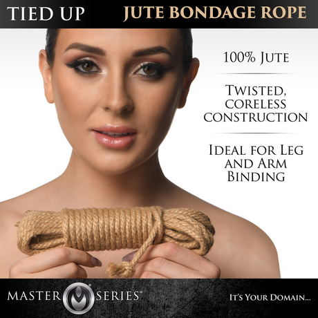 Bondage-Seil Festgebunden Jute Braun