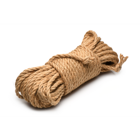 Bondage-Seil Festgebunden Jute Braun