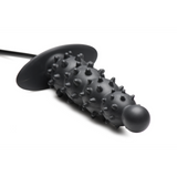 Analplug Ass Puffer aufblasbar mit Noppen Silikon Schwarz 19,7 x Ø 5,1 cm