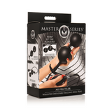 Analplug Ass Rattler aufblasbar mit Gewicht Silikon Schwarz 12 cm