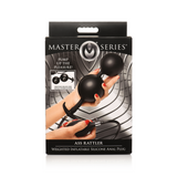 Analplug Ass Rattler aufblasbar mit Gewicht Silikon Schwarz 12 cm