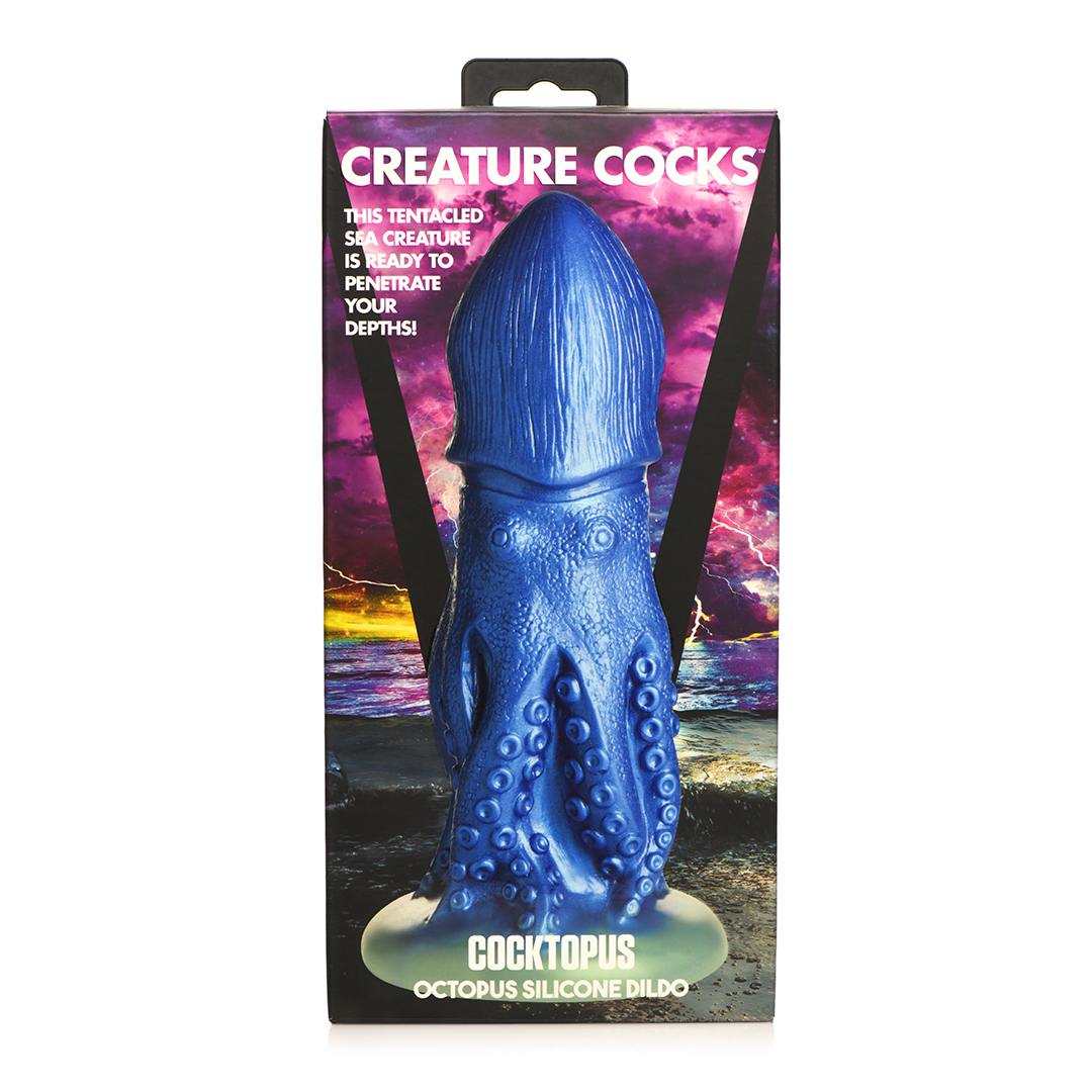 Dildo Cocktopus Oktopus Silikon Blau 19,1 x Ø 6,9 cm