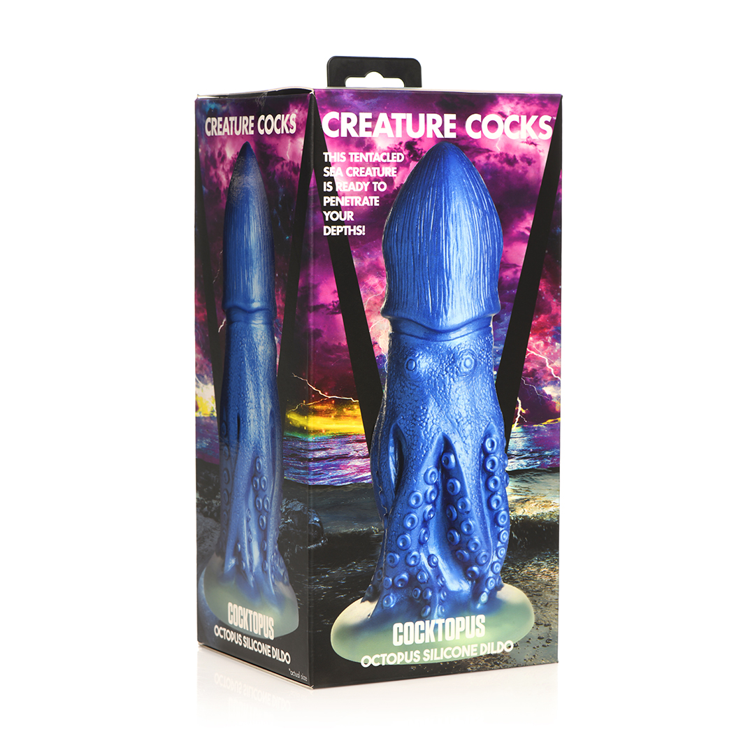 Dildo Cocktopus Oktopus Silikon Blau 19,1 x Ø 6,9 cm