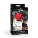 Massagekerze Burning Passion Rose mit Halter