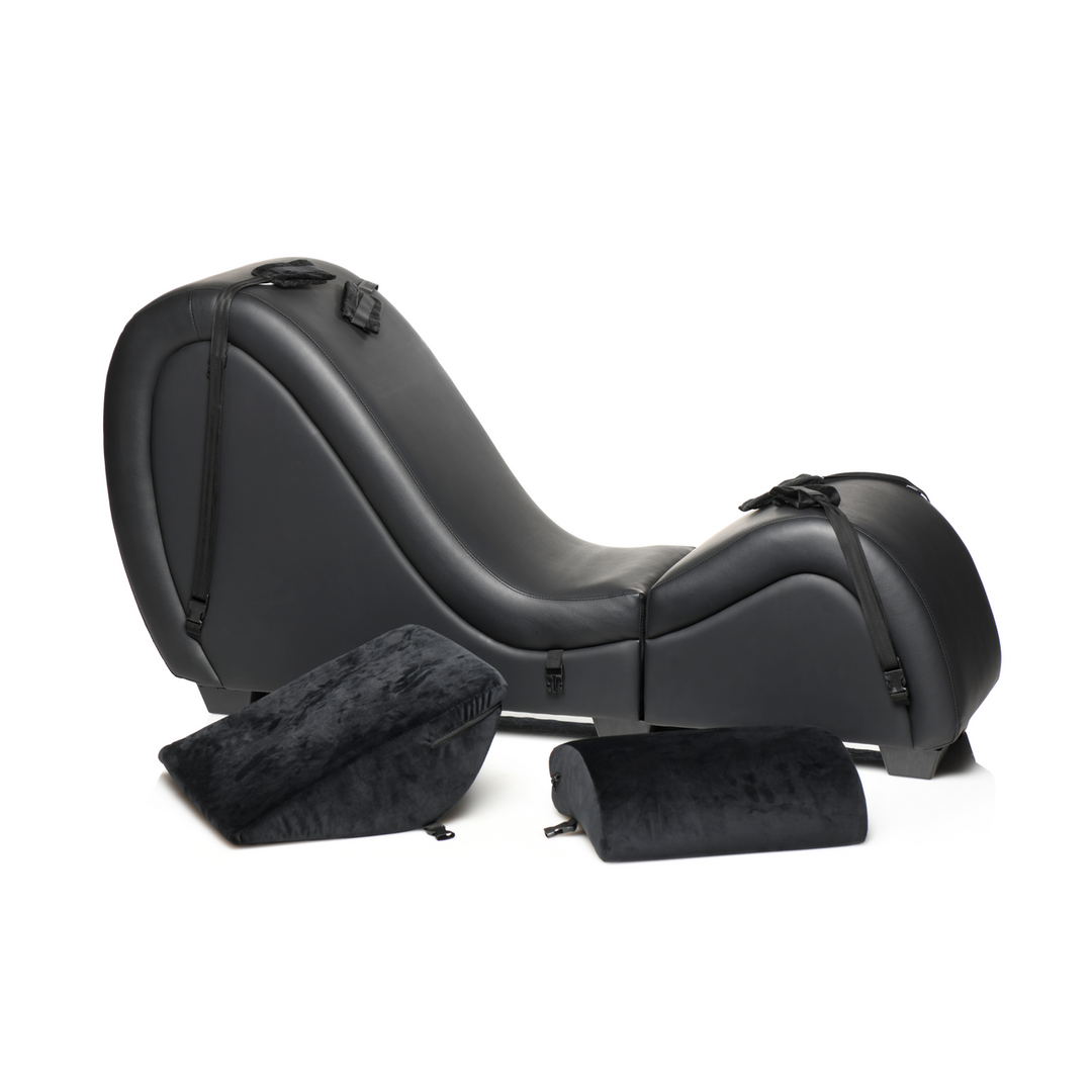 Sex-Chaiselongue Kinky mit Liebeskissen Schwarz