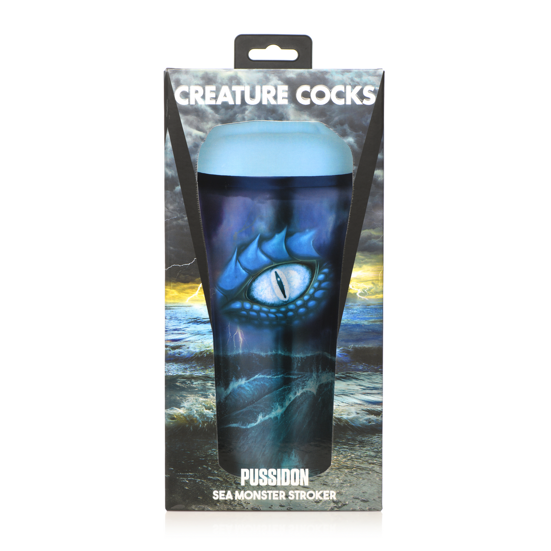Masturbator Pussidon Seeungeheuer Blau 8 x Ø 9 cm
