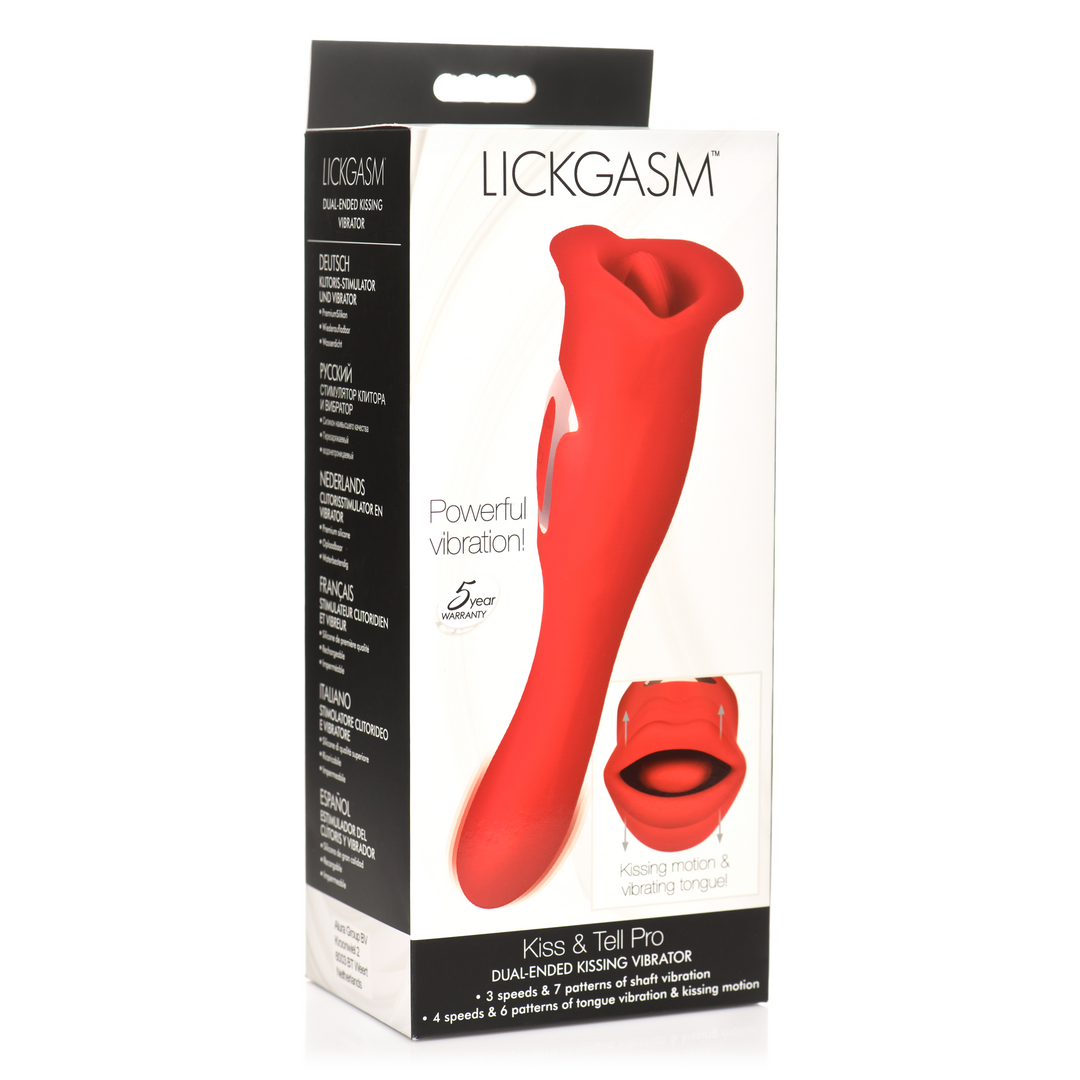 Vibrator Kiss and Tell Pro doppelendig Rot 11,4 x Ø 5,2 cm