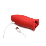 Auflegevibrator Kiss and Tell Silikon Rot 13 x Ø 5,4 cm