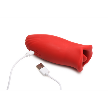 Auflegevibrator Kiss and Tell Silikon Rot 13 x Ø 5,4 cm