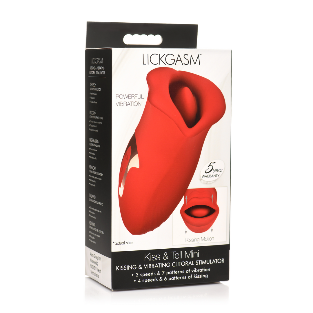 Auflegevibrator Kiss and Tell Silikon Rot 13 x Ø 5,4 cm