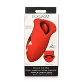 Auflegevibrator Kiss and Tell Silikon Rot 13 x Ø 5,4 cm