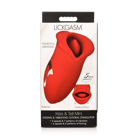 Auflegevibrator Kiss and Tell Silikon Rot 13 x Ø 5,4 cm