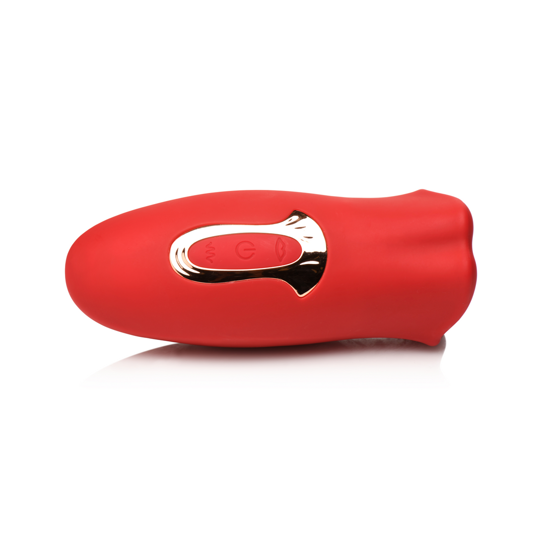 Auflegevibrator Kiss and Tell Silikon Rot 13 x Ø 5,4 cm