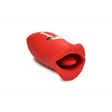Auflegevibrator Lickgasm Kiss and Tell Mini Silikon mit Kussfunktion Rot 13 x Ø 5,4 cm