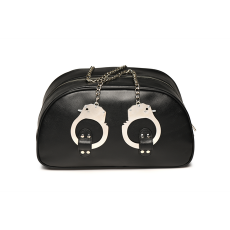 Handschellen-Reisetasche mit Griffen Schwarz 33 x Ø 17,8 cm