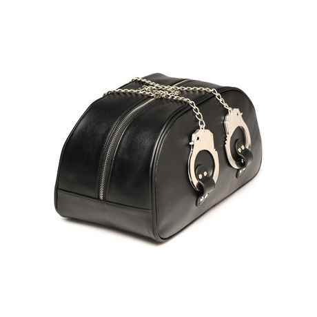 Handschellen-Reisetasche mit Griffen Schwarz 33 x Ø 17,8 cm