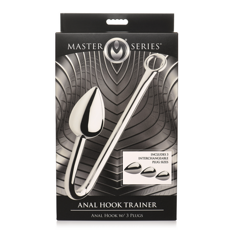 Analhaken-Trainer mit 3 Plugs Silber 5,8 x Ø 3,8 cm