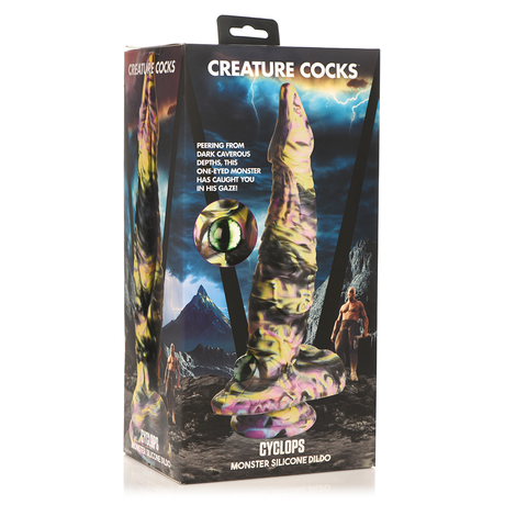 Dildo Cyclops Monster Silikon Multicolor 22,3 x Ø 6,1 cm