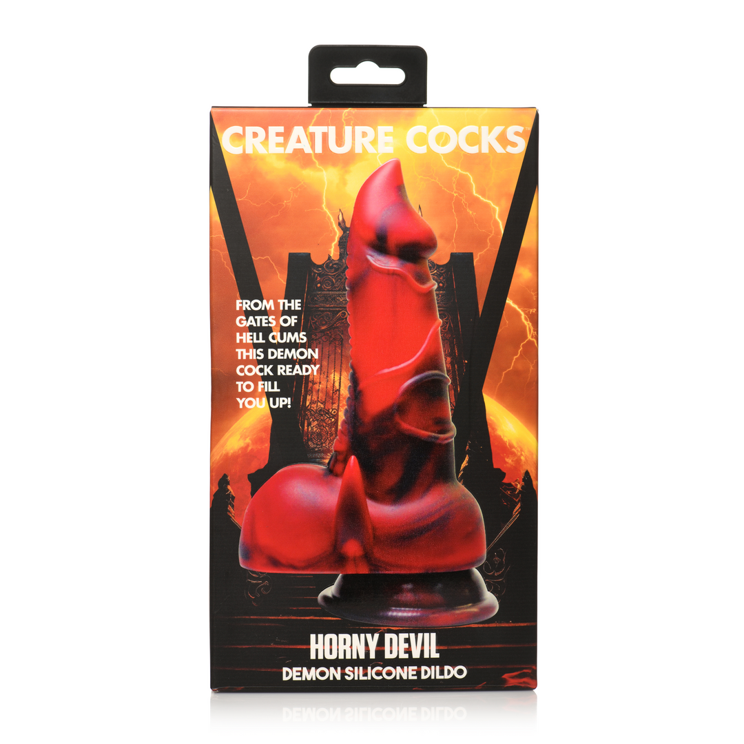 Dildo Horny Devil Dämon Silikon Rot 13,2 x Ø 9,1 cm