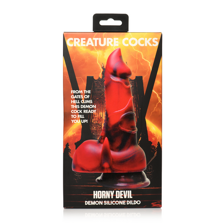 Dildo Horny Devil Dämon Silikon Rot 13,2 x Ø 9,1 cm