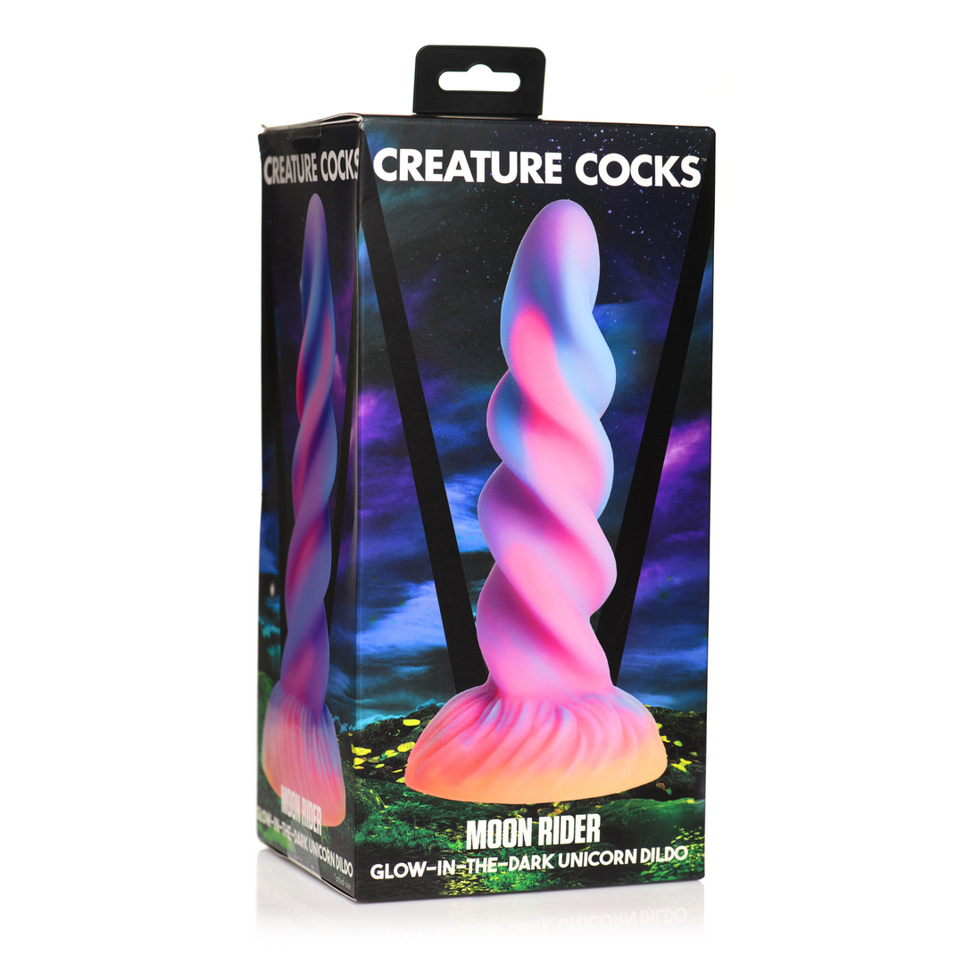 Dildo Moon Rider Einhorn nachtleuchtend Multicolor 17,2 x Ø 10,2 cm