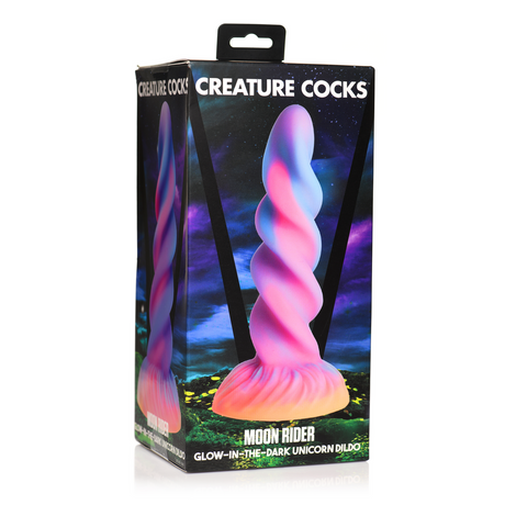Dildo Moon Rider Einhorn nachtleuchtend Multicolor 17,2 x Ø 10,2 cm
