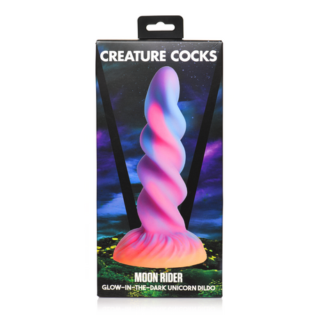 Dildo Moon Rider Einhorn nachtleuchtend Multicolor 17,2 x Ø 10,2 cm