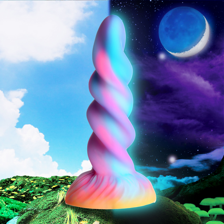 Dildo Moon Rider Einhorn nachtleuchtend Multicolor 17,2 x Ø 10,2 cm