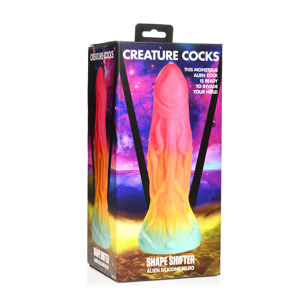 Dildo Formwandler Alien Silikon Regenbogen 16,8 cm