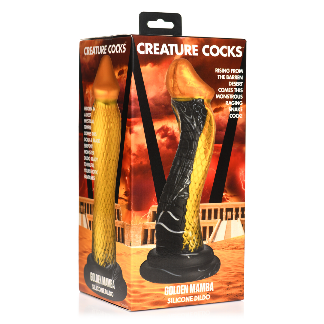 Dildo Schlange Silikon Gold 20,3 x Ø 6,3 cm
