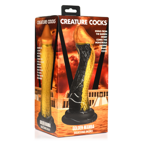 Dildo Schlange Silikon Gold 20,3 x Ø 6,3 cm