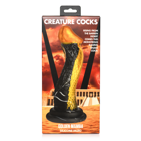 Dildo Schlange Silikon Gold 20,3 x Ø 6,3 cm