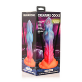 Dildo Aqua nachtleuchtend Silikon Regenbogen 16,5 cm