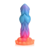 Dildo Aqua nachtleuchtend Silikon Regenbogen 16,5 cm