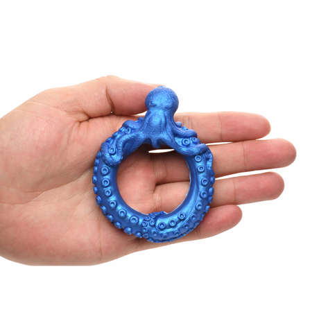 Penisring Poseidon Oktopus Silikon Blau 6,5 cm