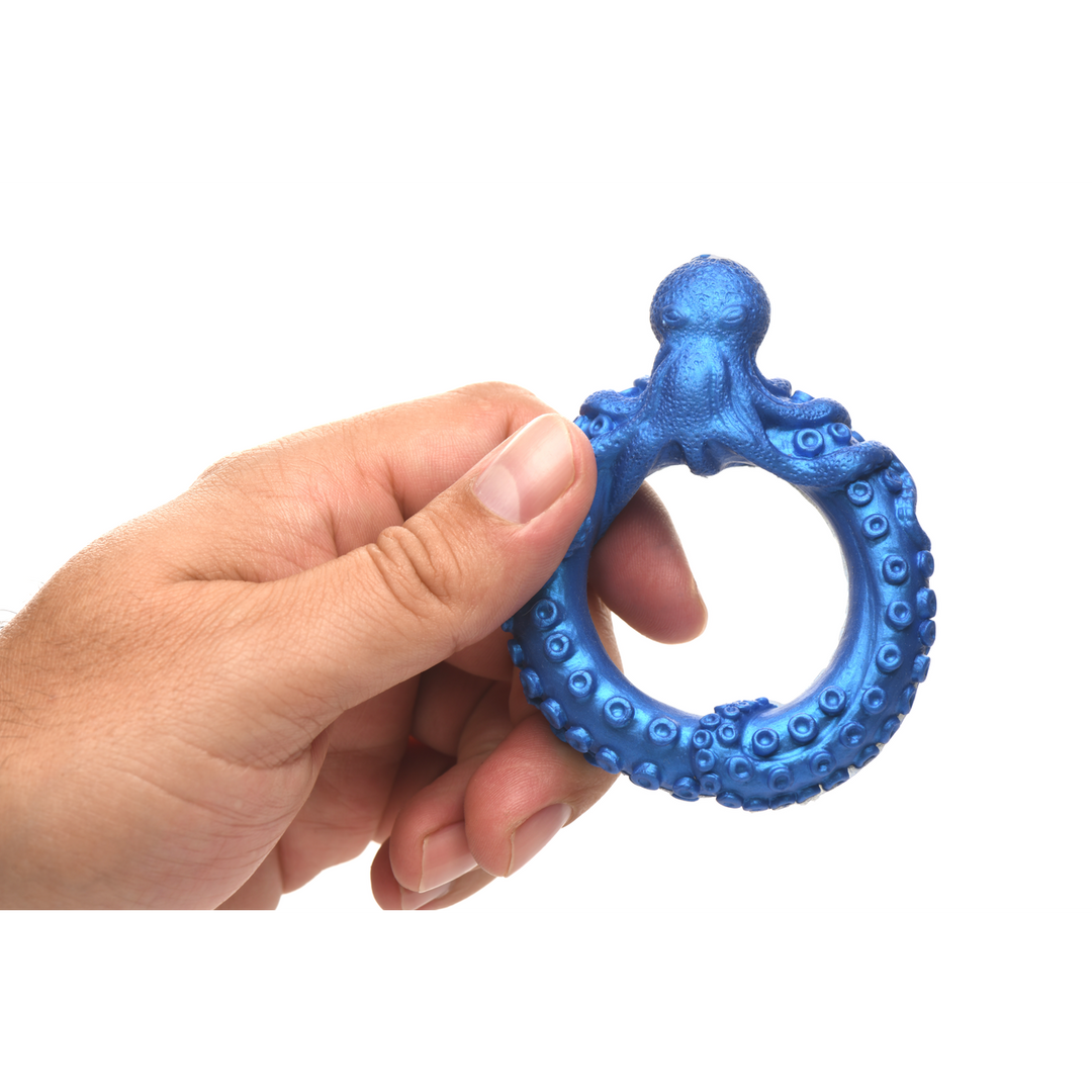 Penisring Poseidon Oktopus Silikon Blau 6,5 cm