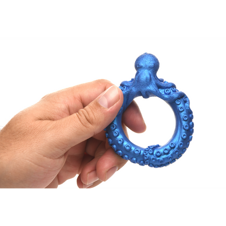Penisring Poseidon Oktopus Silikon Blau 6,5 cm