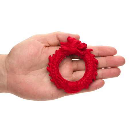 Penisring Aufstieg des Drachen Silikon Rot 7 cm