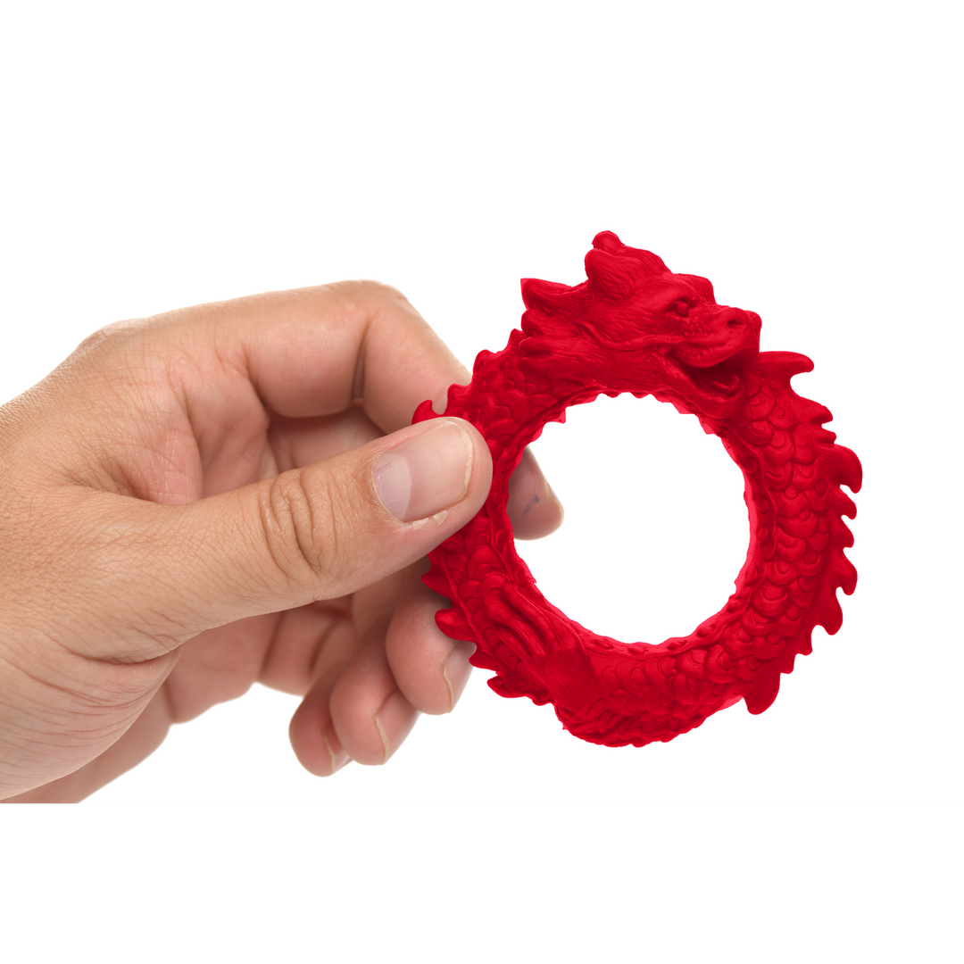 Penisring Aufstieg des Drachen Silikon Rot 7 cm
