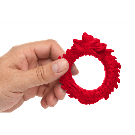 Penisring Aufstieg des Drachen Silikon Rot 7 cm