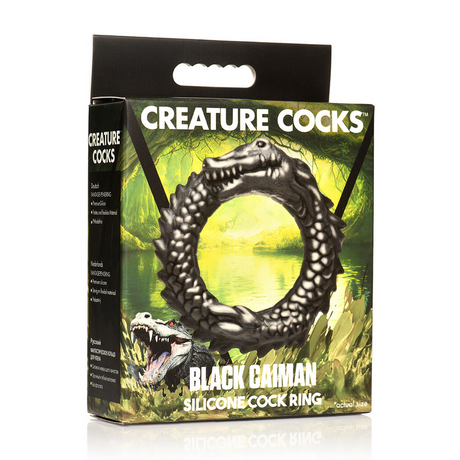 Penisring Kaiman Silikon Schwarz 7,6 cm